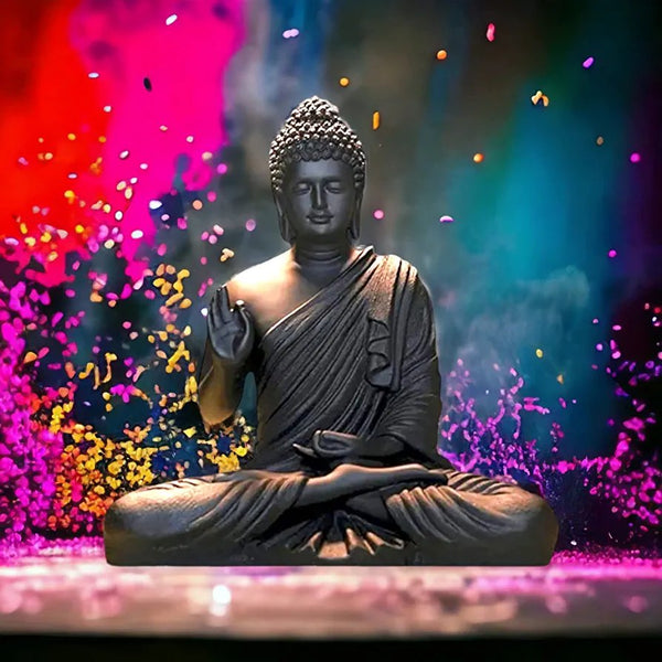 SwarnHouse Decors® Beautiful Sitting Buddha Idol Statue for Home & Garden – 15 Inch