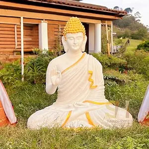 Buddha Sculpture 3 Feet High Glossy  Golden Patti