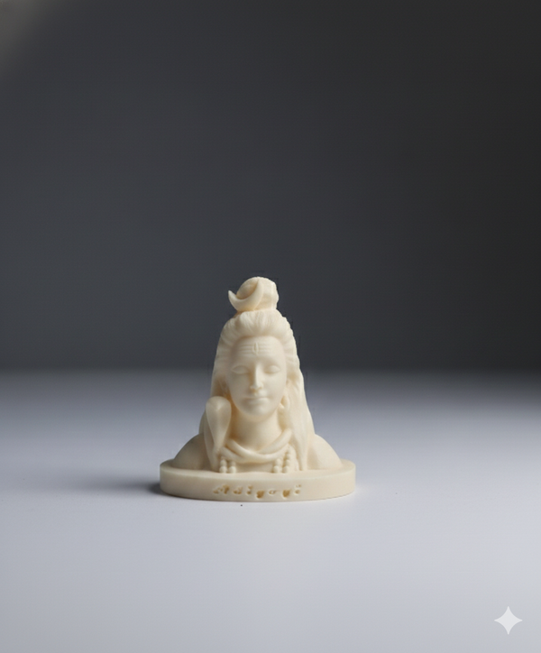 Adiyogi Lord Shiva Bust Statue – Miniature Idol for Car Dashboard, Desk & Home Decor